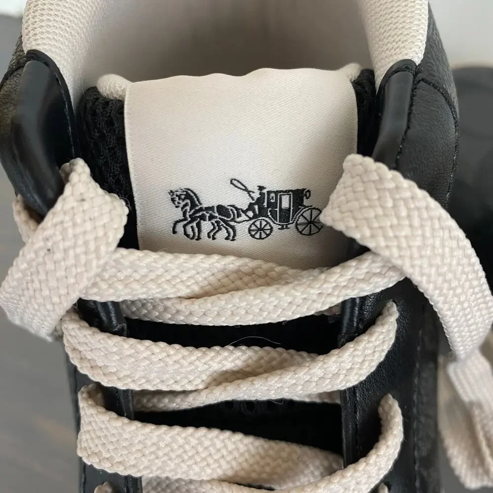 Coach Clip High Top Men’s Sneaker Charcoal Black G5385 Size 10D NWOB - Picture 4 of 11